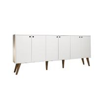 Balcão Aparador Buffet Retrô 6 Portas Com Pés Palito Branco Casa Mobilia Balcão Aparador Buffet Retrô 6 Portas Com Pés Palito Branco Casa Mobilia