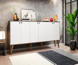 Balcão Aparador Buffet Retrô 6 Portas Com Pés Palito Castan