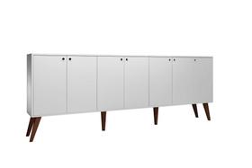 Balcão Aparador Buffet Retrô 7 Portas Com Pés Palito Branco Brienza Movelaria Balcão Aparador Buffet Retrô 7 Portas Com Pés Palito Branco Brienza Movelaria