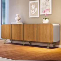 Balcão Aparador Buffet Saluti Off White/Cinamomo - HB Móveis