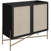 Balcão Aparador Cantinho do Café Industrial Indy A03 Nero Dourado - Lyam Decor Balcão Aparador Cantinho do Café Industrial Indy A03 Nero Dourado - Lyam Decor