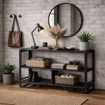 Balcão Aparador Estilo Industrial Telado 134cm Lacasamia Balcão Aparador Estilo Industrial Telado 134cm Lacasamia