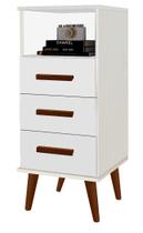 Balcão / aparador pan. 3 gavetas + pés retrô multi prático cor branco brilho Balcão / aparador pan. 3 gavetas + pés retrô multi prático cor branco brilho