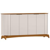 Balcão Aparador para Sala de Jantar 1,60m Serena Cor Off White/Ypê - New Ceval Balcão Aparador para Sala de Jantar 1,60m Serena Cor Off White/Ypê - New Ceval