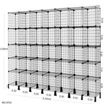 Balcão aramado preto - 2,10 x 1,60 x 0,30