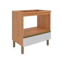 Balcão Armário Cooktop 4 Bocas 1 Gaveta Macadâmia