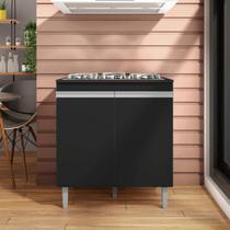 Balcão Armário Cooktop Andréia 79cm 4 Ou 5 Bocas 2 Portas