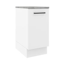 Balcão Armário de Cozinha 35 cm 1 Porta Branco Agata Madesa