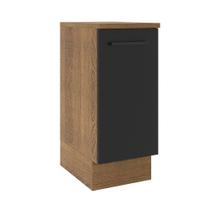 Balcão Armário de Cozinha 35 cm 1 Porta Rustic/Preto Agata Madesa Balcão Armário de Cozinha 35 cm 1 Porta Rustic/Preto Agata Madesa