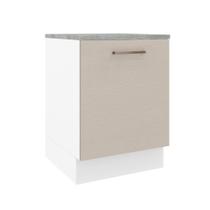 Balcão Armário de Cozinha 60 cm 1 Porta Branco/Crema Agata Madesa