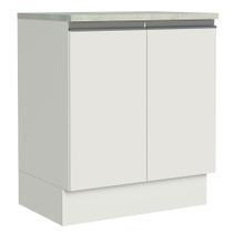 Balcão Armário de Cozinha 70 cm 2 Portas Branco Glamy Madesa