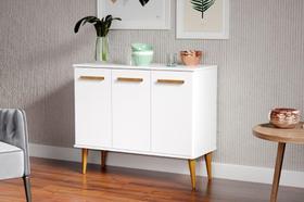 Balcão Armário de Cozinha HI Estilo Retrô Cor Branco Balcão Armário de Cozinha HI Estilo Retrô Cor Branco