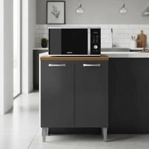 Balcão Armário de Cozinha Multiuso Atenas 70cm 2 Portas para Microondas Forno
