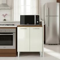 Balcão Armário de Cozinha Multiuso Atenas 70cm 2 Portas para Microondas Forno