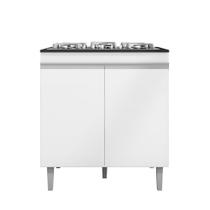 Balcão Armário de Cozinha Multiuso para Cooktop com Tampo 4 ou 5 Bocas Andréia Branco- MABE MAGAZINE