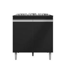 Balcão Armário de Cozinha Multiuso para Cooktop com Tampo 4 ou 5 Bocas Andréia Preto- MABE MAGAZINE
