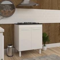 Balcão Armário de Cozinha Para Fogão Cooktop 5 Bocas Fran Mobília Decor Branco Balcão Armário de Cozinha Para Fogão Cooktop 5 Bocas Fran Mobília Decor Branco