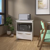 Balcão Armário Gabinete para Microondas e Forno Elétrico Cozinha Amanda Mobília Decor Branco Balcão Armário Gabinete para Microondas e Forno Elétrico Cozinha Amanda Mobília Decor Branco