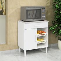 Balcão Armário Microondas Forno Fruteira Multiuso Branco