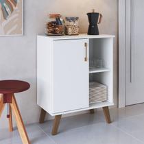 Balcão Armário Multiuso com 1 Porta 2 Nichos Branco