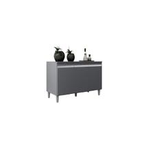Balcão Armário Multiuso Gabinete Manu 120cm 3 Portas C/Tampo - Ajl Móveis Balcão Armário Multiuso Gabinete Manu 120cm 3 Portas C/Tampo - Ajl Móveis