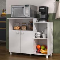 Balcão Armário Multiuso Multimóveis para Forno e Microondas Branco REF.2358