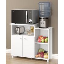 Balcão Armário Multiuso Multimóveis para Forno e Microondas Branco REF.2358