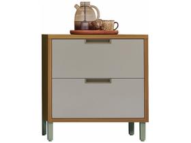 Balcão Armário Multiuso Organizador Cozinha 1 Porta 1 Gaveta Imperatriz Marrom Freijó Off White