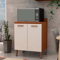 Balcão Armário Multiuso para Cooktop com 2 Portas 100% MDF Bege/Freijo/Branco Balcão Armário Multiuso para Cooktop com 2 Portas 100% MDF Bege/Freijo/Branco