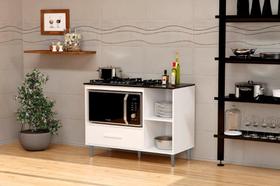 Balcão Armário Para Cooktop CO Com Espaço Para Forno Cor Branco Balcão Armário Para Cooktop CO Com Espaço Para Forno Cor Branco