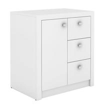 Balcão Armário para Escritório 1 Porta 3 Gavetas ME4111 Branco - Tecnomobili