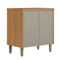 Balcão Arya 80cm 100% MDF Jequitibá/Gris Fosco - sallar home Balcão Arya 80cm 100% MDF Jequitibá/Gris Fosco - sallar home