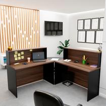 Balcão Atendimento De Canto Em L Recepção Consultório 120x60cm