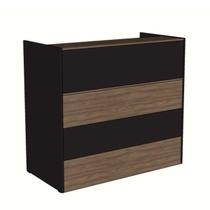 Balcão Atendimento Recepção 120cm Ameixa/Preto Web Office Balcão Atendimento Recepção 120cm Ameixa/Preto Web Office