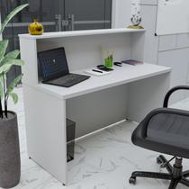 Balcão Atendimento Recepção Consultório 120x60cm Branco Balcão Atendimento Recepção Consultório 120x60cm Branco