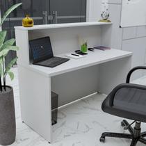 Balcão Atendimento Recepção Consultório 120x60cm Branco Balcão Atendimento Recepção Consultório 120x60cm Branco