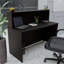 Balcão Atendimento Recepção Consultório 120x60cm Preto Balcão Atendimento Recepção Consultório 120x60cm Preto