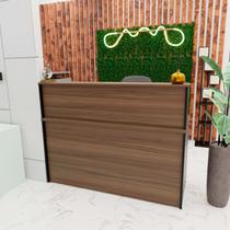 Balcão Atendimento Recepção Consultório 1400x600 Com Gaveteiro NetMobil