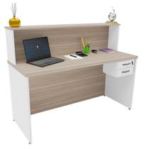 Balcão Atendimento Recepção Consultório 1400x600 Com Gaveteiro NetMobil Balcão Atendimento Recepção Consultório 1400x600 Com Gaveteiro NetMobil