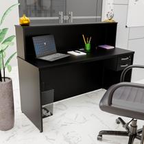 Balcão Atendimento Recepção Consultório 140x60cm 2 Gavetas