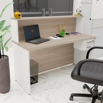 Balcão Atendimento Recepção Consultório 140x60cm 2 Gavetas
