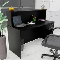 Balcão Atendimento Recepção Consultório com Gaveta 120x60cm