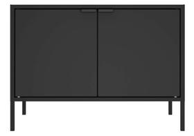 Balcão Baixo Multiúso Itatiaia Smart - 2 Portas - Preto Matte