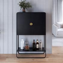 Balcão Bar Orgânico 2 Portas 90cm Pé Metal Luna Móvel na Caixa