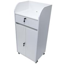Balcão Box Caixa Multiuso Pequeno Para Loja Com Gaveta E Porta Branco Branco Balcão Box Caixa Multiuso Pequeno Para Loja Com Gaveta E Porta Branco Branco