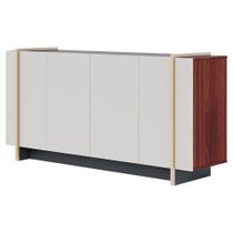 Balcao Buffet 160 Cm Copacabana Dourado Off White Nogueira Real Colibri