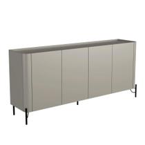 Balcão Buffet 180cm Porta Lisa 100% MDF com Pés em Metal