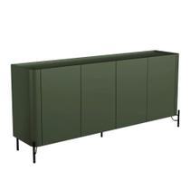 Balcão Buffet 180cm Porta Lisa 100% MDF com Pés em Metal