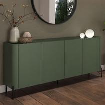 Balcão Buffet 180cm Porta Lisa Estrutura 100% MDF com Pés em Metal Bend Verde/Musgo/Preto Balcão Buffet 180cm Porta Lisa Estrutura 100% MDF com Pés em Metal Bend Verde/Musgo/Preto