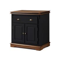 Balcão Buffet 2 Portas 1 Gavetas Manchester 2000 Linz Móveis - Preto/Imbuia Glazer